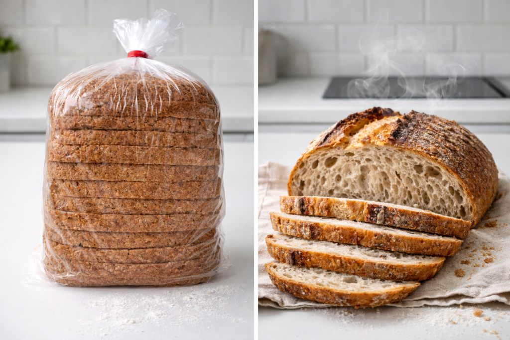 Grocery loaf vs artisanal sourdough