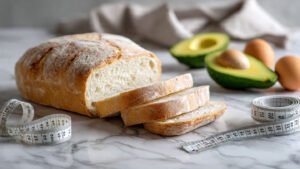 Sourdough bread for weight loss with healthy breakfast ingredients