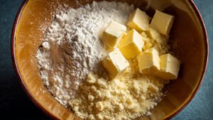 mixing sourdough discard cinnamon rolls