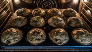 muffins in the oven at 425
