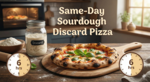 same day sourdough discard pizza