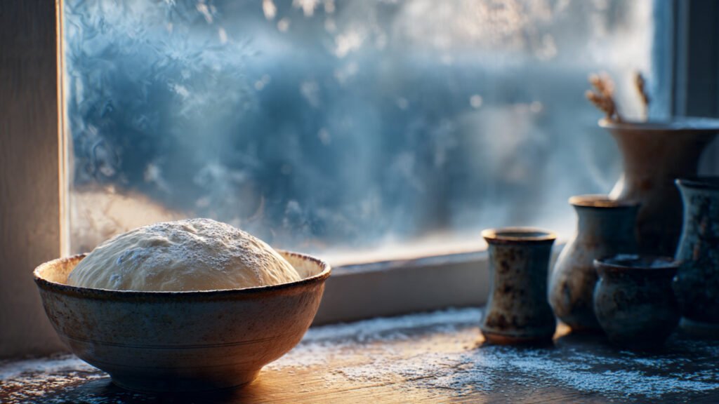 Sourdough dough not rising in a cold kitchen