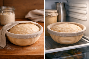 Sourdough proofing at room and fridge