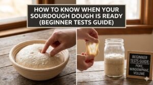 how to know when your sourdough dough is ready. beginner tests guide