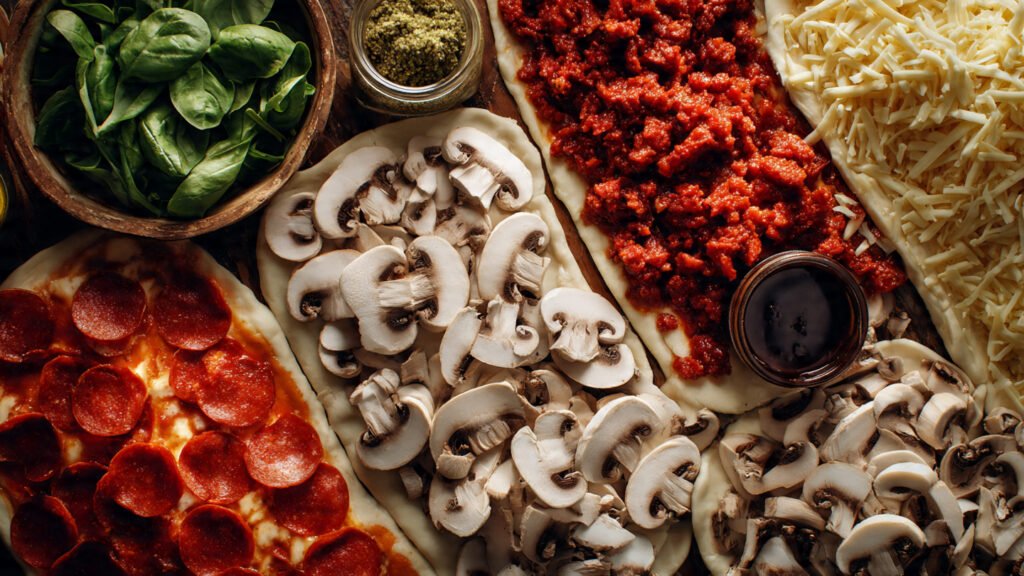 Pizza topping Moisture management