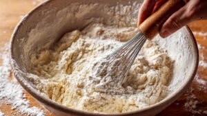 mixing-sourdough-no-commercial-yeast