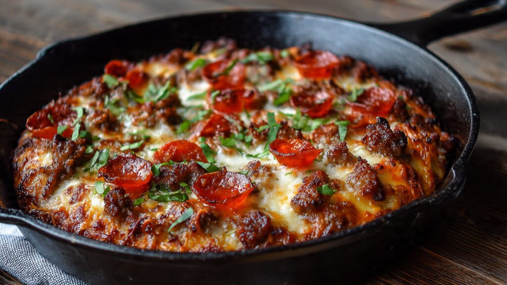 the cast iron skill pizza baking method