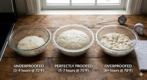 sourdough underproofed comparison