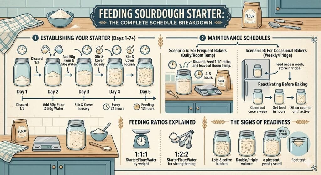Feeding Sourdough Starter: The Complete Schedule Breakdown