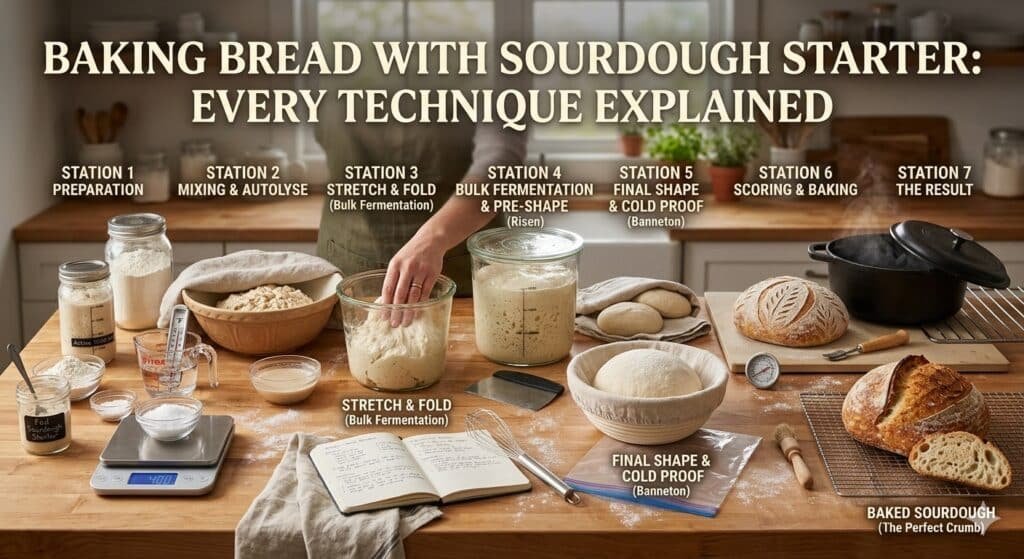 baking bread with sourdough starter:every technique explained