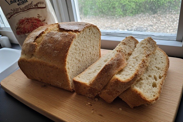 all purpose flour sourdough dough in glass bowl during bulk
fermentation showing softer texture compared to bread flour dough