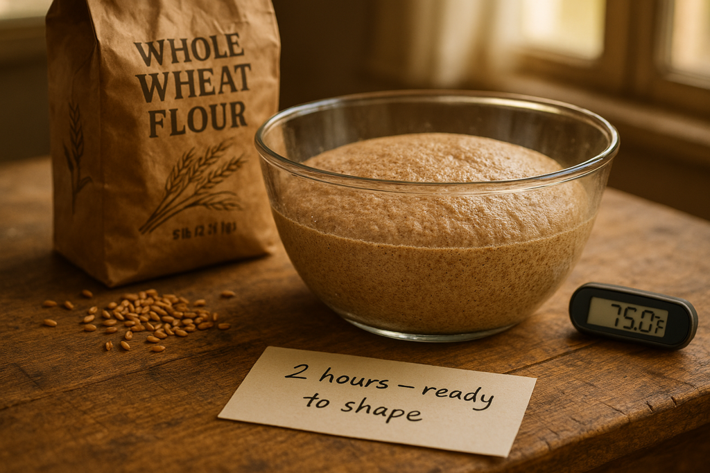 Bulk Fermentation Chart for Whole Wheat
