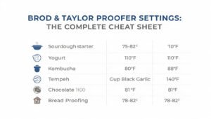Brod & Taylor Proofer Settings: The Complete Temperature Cheat Sheet