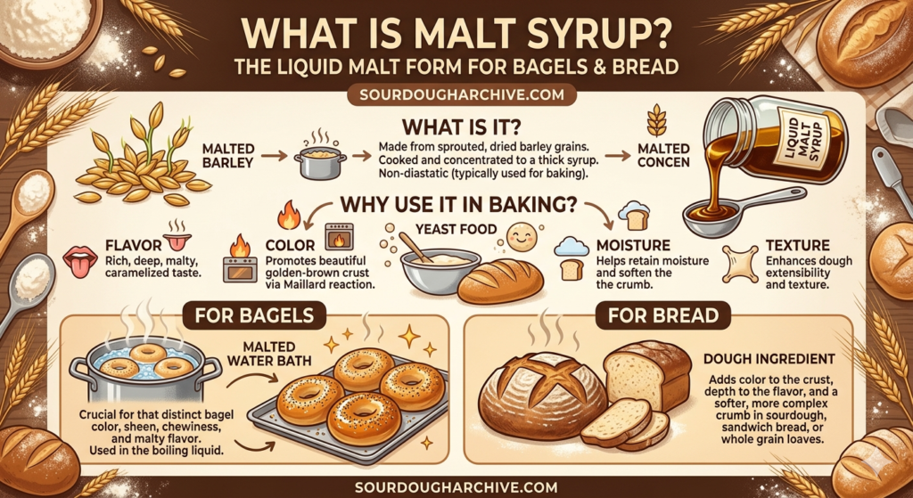 What Is Malt Syrup? The Liquid Malt Form for Bagels & Bread