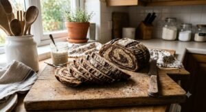 marbled rye sourdough bread