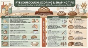 Rye Sourdough Scoring and Shaping Tips (Score vs. Dock)